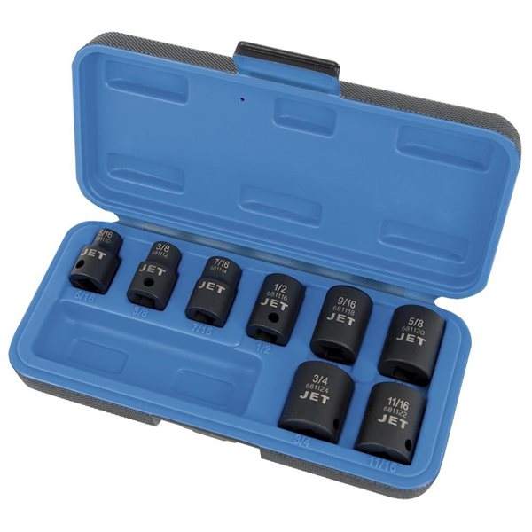 JET 8-Pc 3/8-in Drive SAE Impact Socket Set - 6 pt. 610201 | RONA