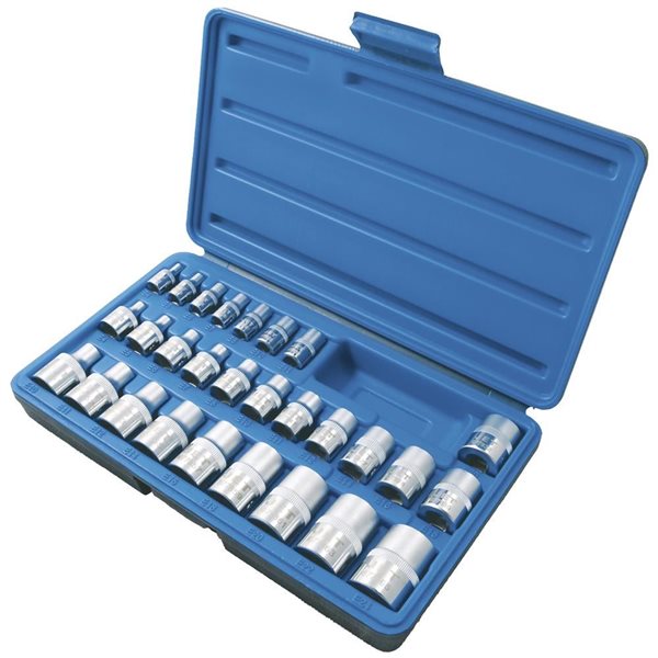 JET 28-Pc 1/4-in, 3/8-in and 1/2-in Drive External TORX Socket Set
