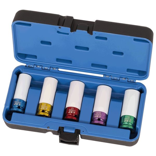 JET 5-Pc 1/2-in Drive Mag Wheel Impact Socket Set