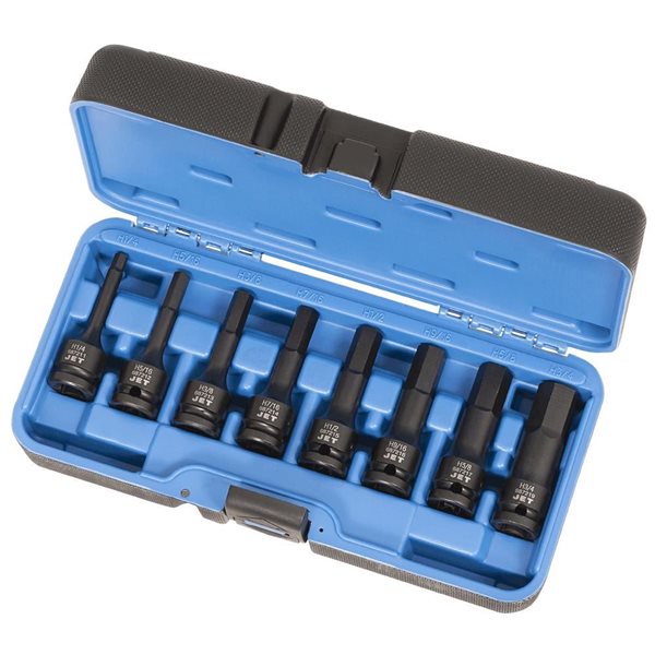 JET 8-Pc 1/2-in Drive SAE Hex Bit Impact Socket Set