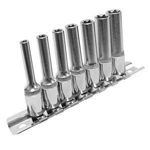 Jeu de 7 douilles longues TORX externes JET à entraînement 1/4 po