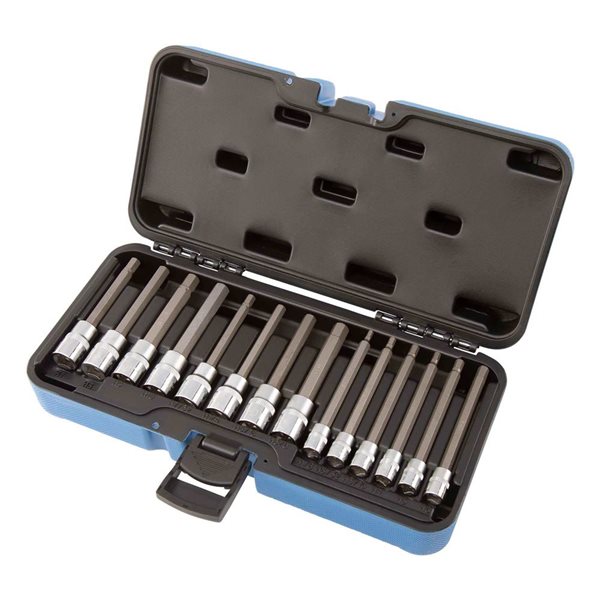 JET 14-Pc 1/4-in and 3/8-in Drive SAE/Metric Hex Bit Socket Set