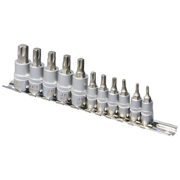 JET 11-Pc 1/4-in and 3/8-in Drive Non-Tamperproof TORX Bit Socket Set