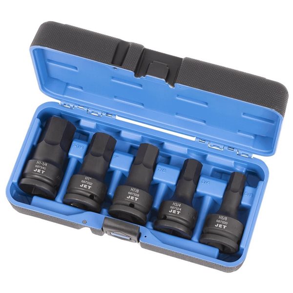 JET 5-Pc 3/4-in Drive SAE Impact Hex Bit Socket Set