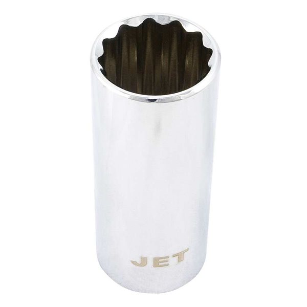 JET 1/2-in Drive x 1-in Deep Chrome Socket - 12 pt.