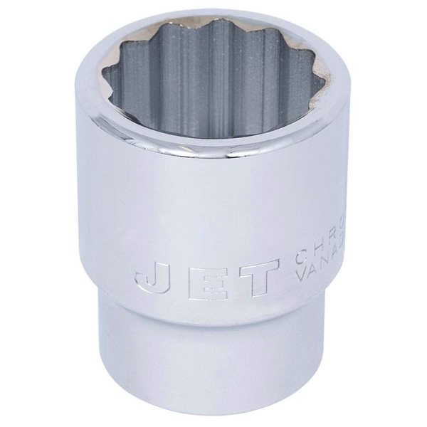 JET 1-in Drive x 1-1/2-in Regular Chrome Socket - 12 Points