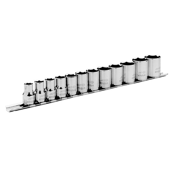 JET 12-Pc 3/8-in Drive Metric Socket Set - 6 pt.