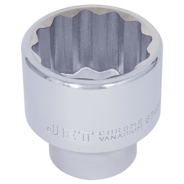 JET 1-in Drive x 2-3/8-in Regular Chrome Socket - 12 Points