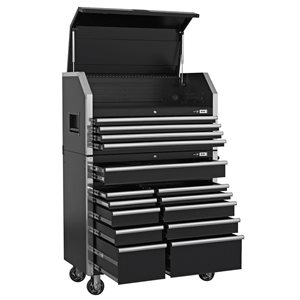 Armoire à outils série HD de JET noire à 15 tiroirs, 41 po x 21 po