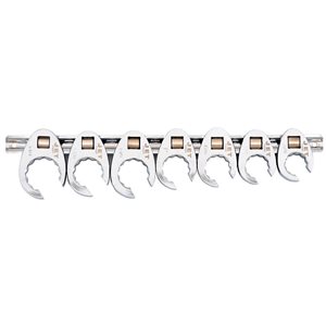 Jeu de clés polygonales ouvertes à fourche JET SAE 7 pièces, 12 pans