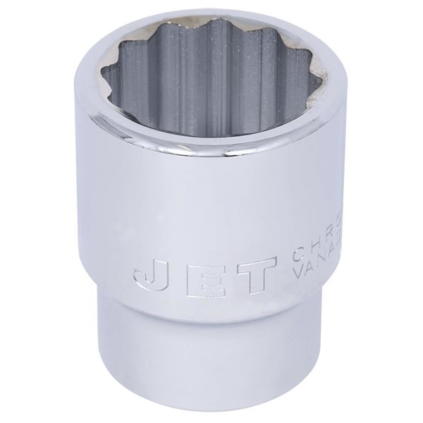 JET 1-in Drive x 1-7/16-in Regular Chrome Socket - 12 Points