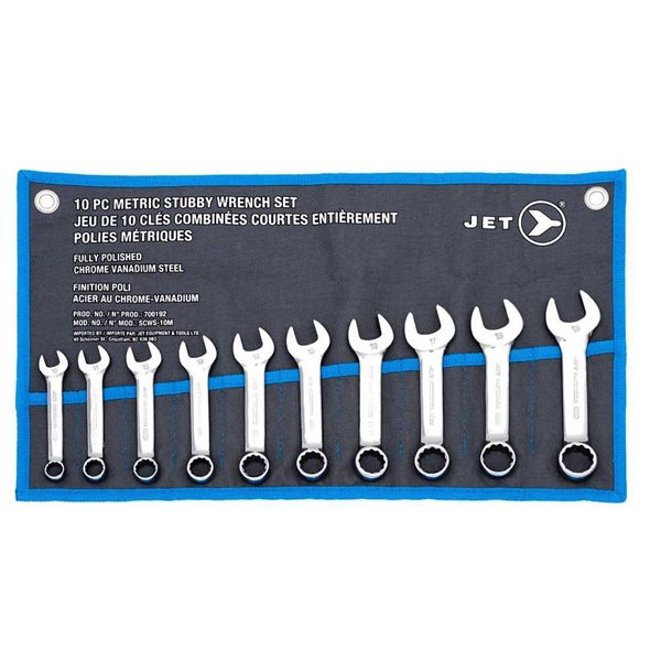 JET 10-Piece Stubby Wrench Set - Metric