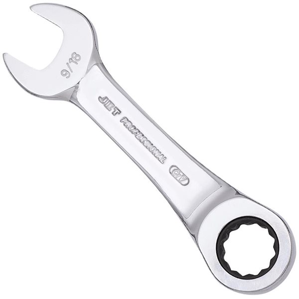 JET SAE Ratcheting Stubby Wrench - 9/16-in