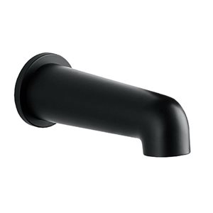 akuaplus Round Bathtub Spout, Slip-On 1/2-inch (13 mm) Without Diverter - Matte Black