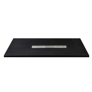 Woodbridge 60 x 32-in Zero Threshold Black Shower Base with Center Drain, Drain Plate, Tile Flange, Wheel Chair Access