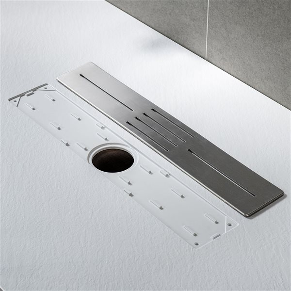 Woodbridge 60 x 36-in Zero Threshold White Shower Base with Center