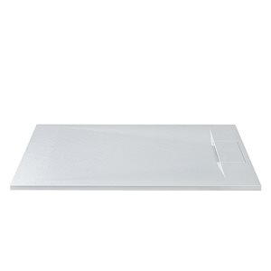 Woodbridge 60' x 32-in Zero Threshold White Shower Base with Reversable Drain, Drain Plate, Flange, WheelChair Access