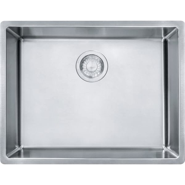 Franke Cube 23 x 18-in 18 Gauge Stainless Steel Undermount Single Bowl Kitchen Sink