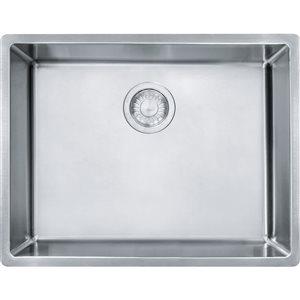 Franke Cube 23 x 18-in 18 Gauge Stainless Steel Undermount Single Bowl Kitchen Sink