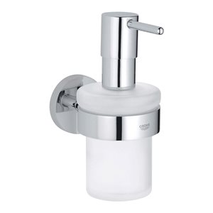 GROHE Essentials Chrome Soap Dispenser with Holder