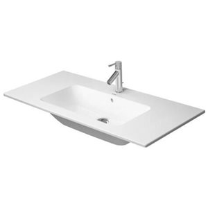 Duravit ME by Starck 40 1/2-in  White High-Gloss Wall-Mount Sink