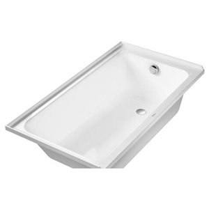 Duravit D-Code 60 x 32-in White Acrylic Drop-In Bathtub