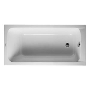 Duravit D-Code 59 x 29 1/2-in White Acrylic Drop-In Bathtub White