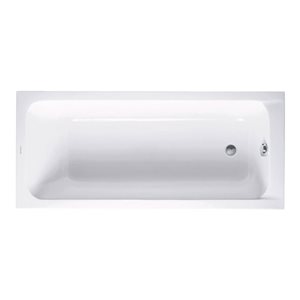 Duravit D-Code 63 x 27 1/2-in White Acrylic Drop-In Bathtub