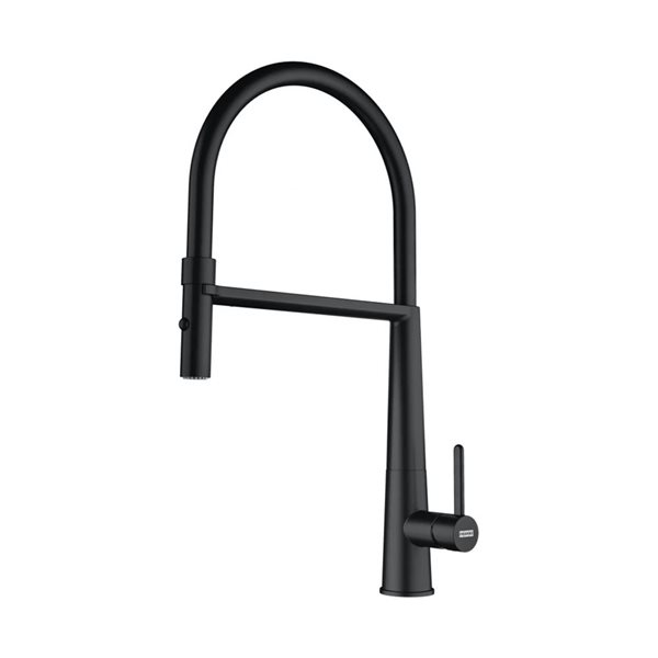 Franke Icon 18-in Matte Black Single Handle Semi-Pro Kitchen Faucet