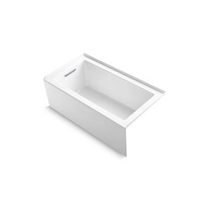 KOHLER Underscore 60 L x 32-in W White Acrylic Rectangular Alcove Skirted Bathtub w/ Left-Hand Drain