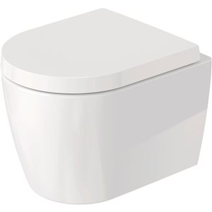 Duravit ME by Starck 1.28 gal/flush White Dual Flush Rimless Round Wall Mount 1-Piece Toilet