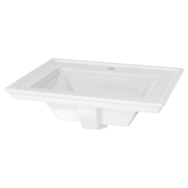 American Standard Town Square Vitreous China Drop-In Rectangular Bathroom Sink w/ Center Hole