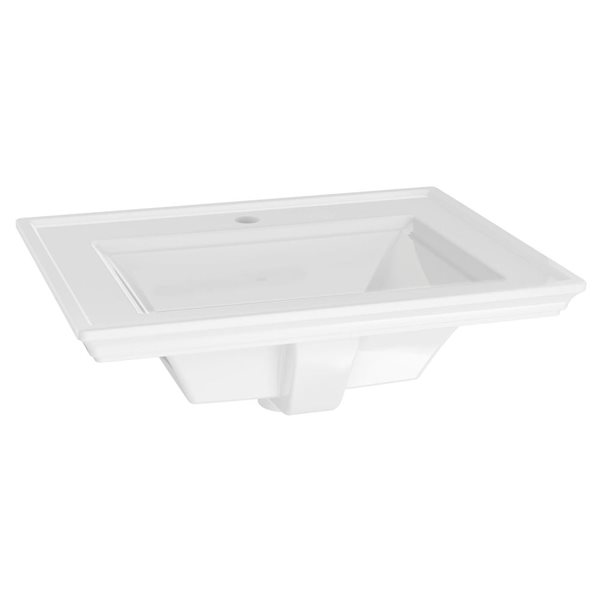 American Standard Town Square Vitreous China Drop-In Rectangular Bathroom Sink w/ Center Hole