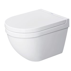 Duravit Starck 3 1.6 gal/flush White Dual Flush Round Wall Mount 1-Piece Toilet