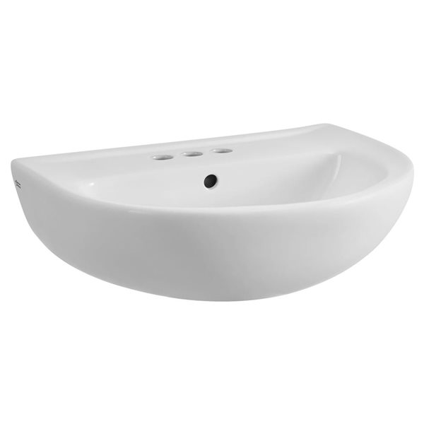 American Standard Evolution Vitreous China Drop-In Semicircle 4-Inch Centerset Pedestal Sink Top