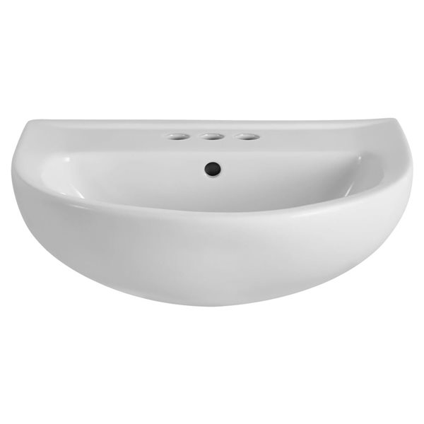American Standard Evolution Vitreous China Drop-In Semicircle 4-Inch Centerset Pedestal Sink Top