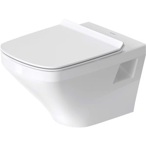 Duravit DuraStyle 1.6 gal/flush White Dual Flush Rimless Round Wall Mount 1-Piece Toilet