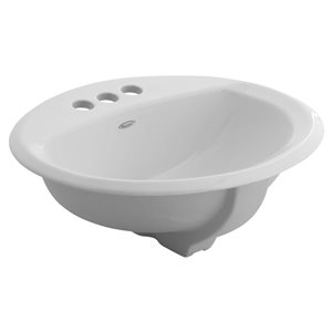 American Standard Aqualyn Vitreous China Drop-In Oval Bathroom Sink w/ 4-Inch Centerset