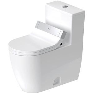 Duravit ME by Starck 1.32 gal/flush White Dual Flush Rimless Elongated 1-Piece Toilet w/ Top Push Button Flush