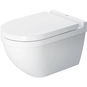 Duravit Starck 3 1.6 gal/flush White Dual Flush Elongated Wall Mount 1-Piece Toilet