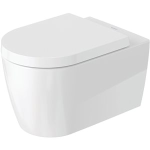 Duravit ME by Starck 1.28 gal/flush White Dual Flush Rimless Elongated Wall Mount 1-Piece Toilet
