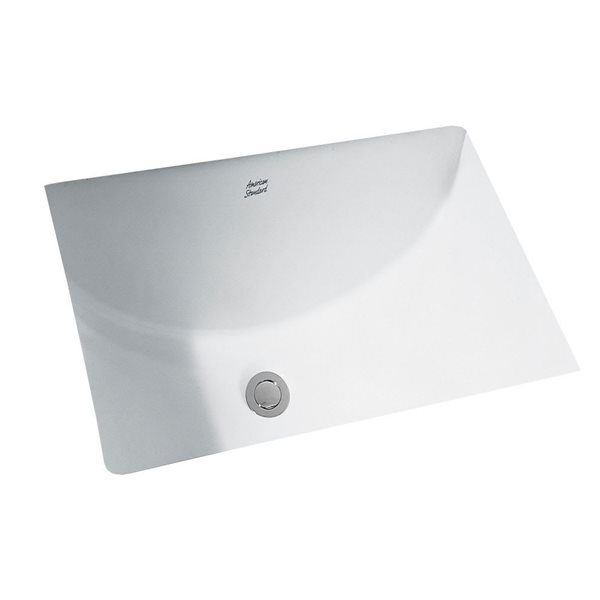 American Standard Studio Vitreous China Undermount Rectangular 16-in W Bathroom Sink