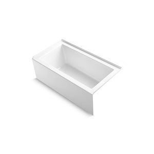 KOHLER Underscore 60 L x 32-in W White Acrylic Rectangular Alcove Skirted Bathtub w/ Right-Hand Drain