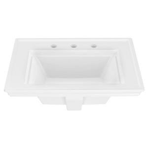 American Standard Town Square Vitreous China Drop-In Rectangular Bathroom Sink w/ 8-Inch Widespread