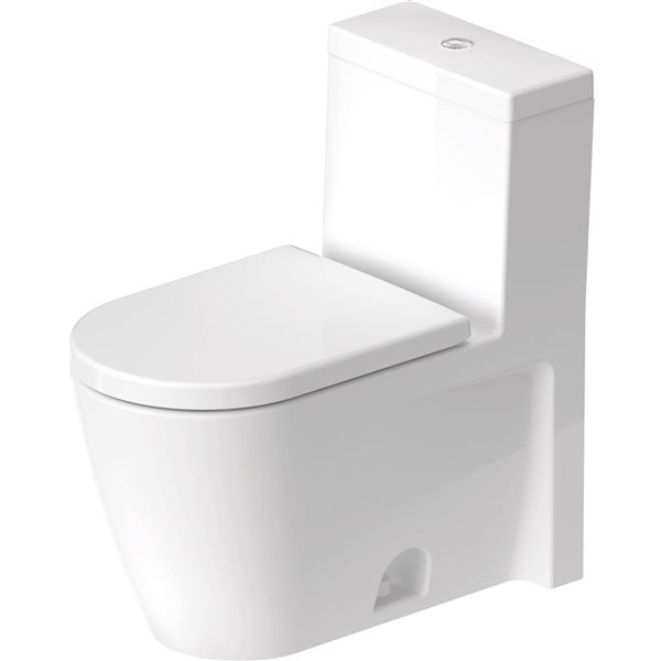 Duravit Starck 2 1.28 gal/flush White Single Flush Elongated 1-Piece Toilet w/ Top Push Button Flush