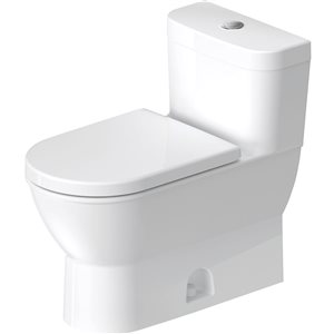 Duravit Darling New 1.28 gal/flush White Single Flush Elongated 1-Piece Toilet w/ Top Push Button Flush