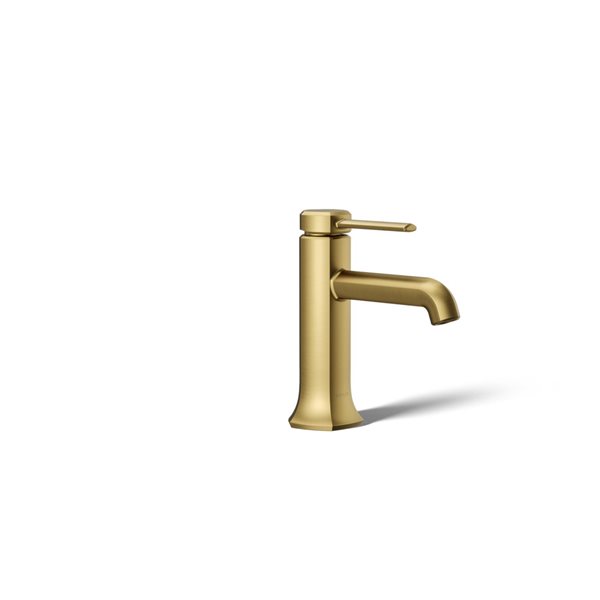 KOHLER Occasion Brushed Brass 1-Handle 1.0-gal/min Deck-Mount Bathroom Sink Faucet