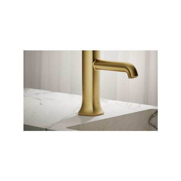 KOHLER Occasion Brushed Brass 1-Handle 1.0-gal/min Deck-Mount Bathroom Sink Faucet