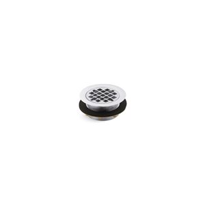 KOHLER Round Shower Drain w/ Gasket Included - Polished Chrome