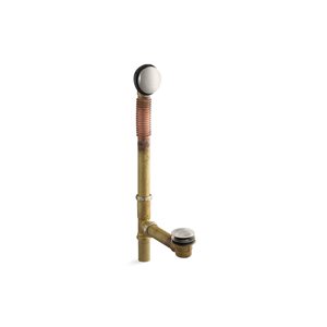 KOHLER Clearflo 17.25 H x 8.25-in W Brass Toe-Tap Bath Drain - Brushed Nickel